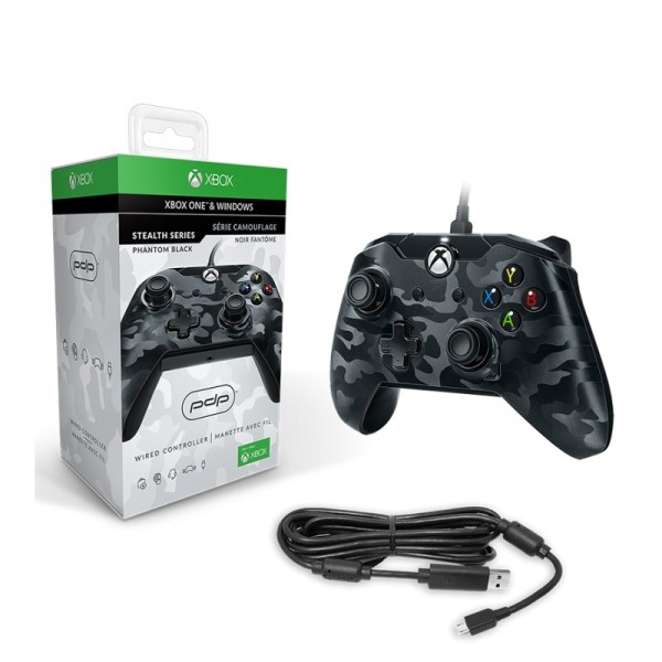 Comando Xbox One - Wired  Preto Camo - Licenciado