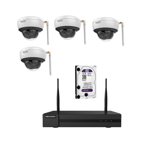 Kit de 4 câmaras domo IP WIFI + NVR + 1 HDD 1Tb