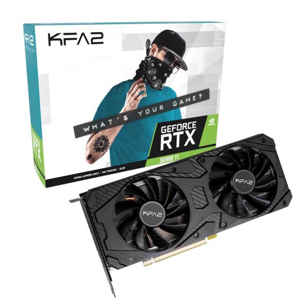 Placa Gráfica KFA2 GeForce RTX 3060 Ti (1-Click OC) LHR 8GB GDDR6