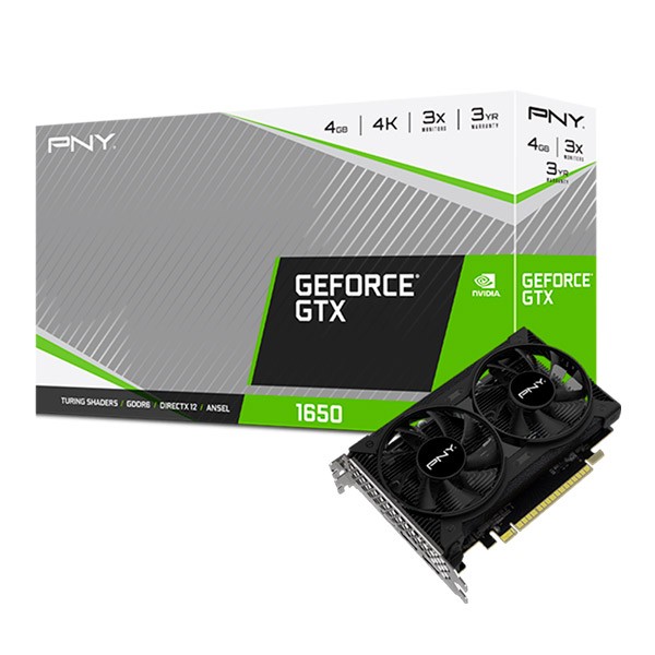 Placa Gráfica  PNY GeForce® GTX 1650 Dual Fan 4GDDR6