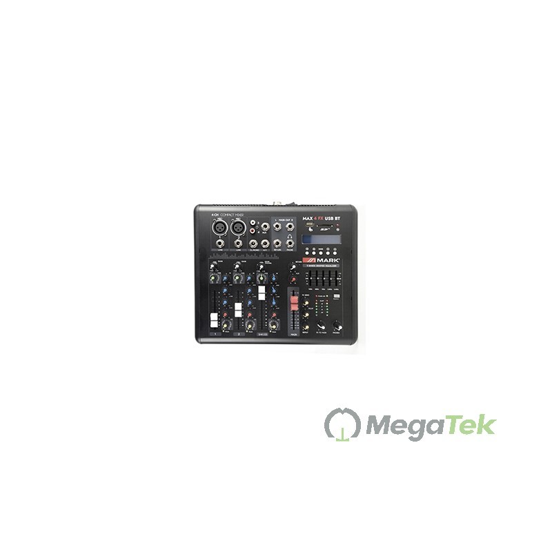 MARK - MAX 3BT - Mixer audio analogico con Bluetooth e porta USB